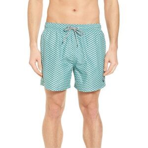 Ted Baker London Caven Geo Print Swim Trunks Swim Suit XL